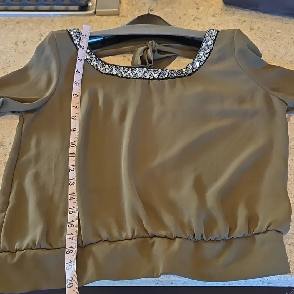 Sequin Neck Top